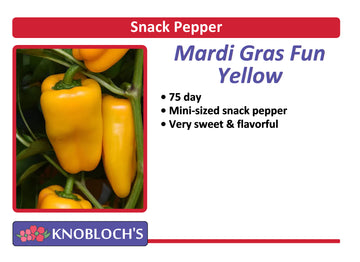 Pepper - Snack Pepper Mardi Gras Fun Yellow