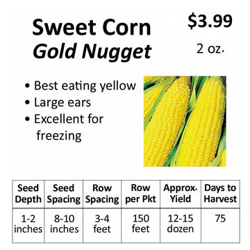Corn - Sweet Corn Gold Nugget (seeds)