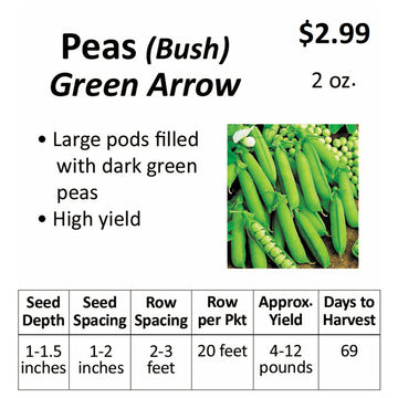 Peas - Green Arrow (seeds)